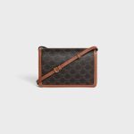 ENVELOPPE BAG IN TRIOMPHE CANVAS AND CALFSKIN TAN - Image 3